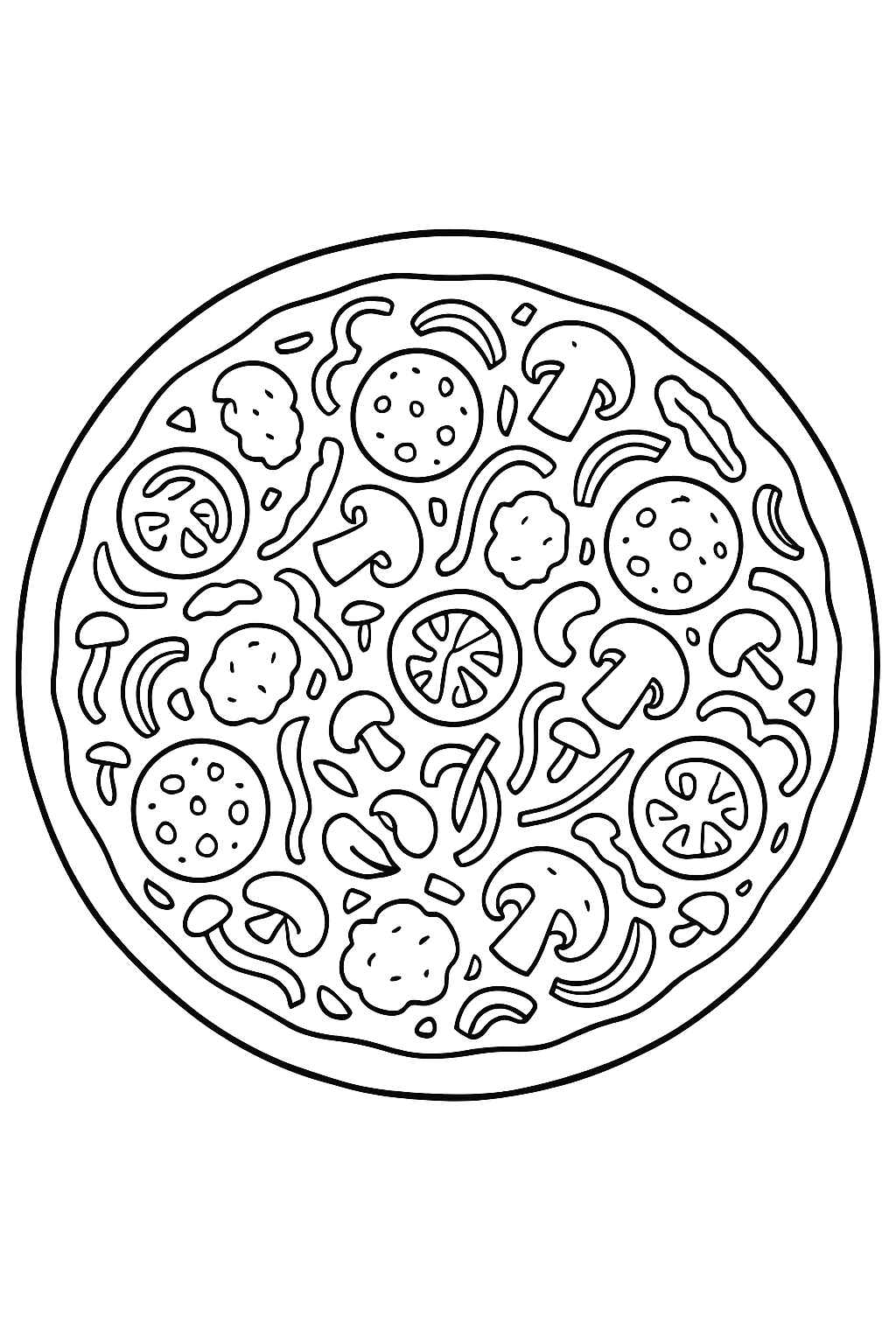 Pizza Ausmalbilder 491