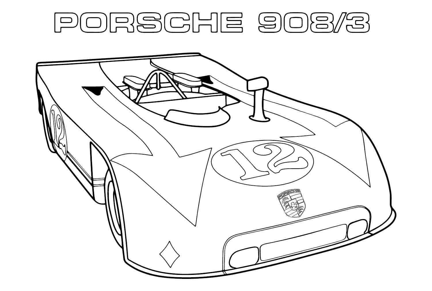 Porsche Ausmalbilder 908