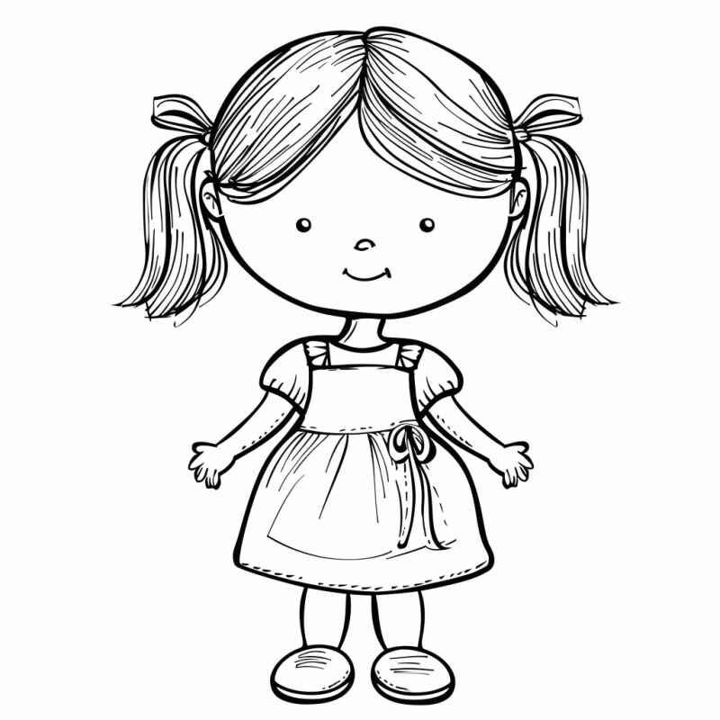 Puppen Ausmalbilder 513