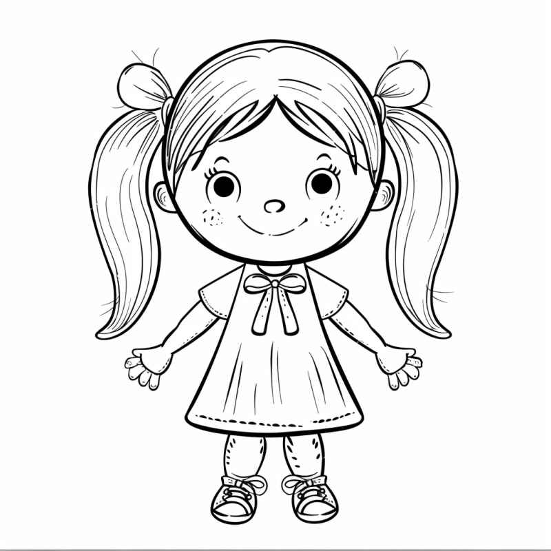 Puppen Ausmalbilder 695