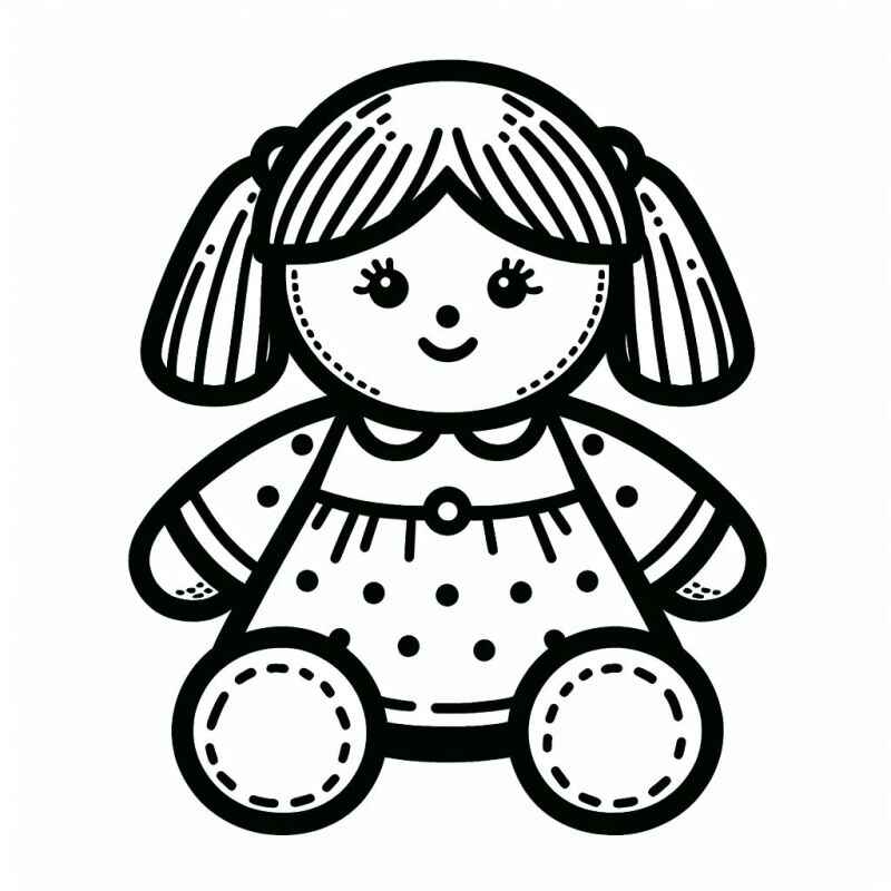 Puppen Ausmalbilder 874
