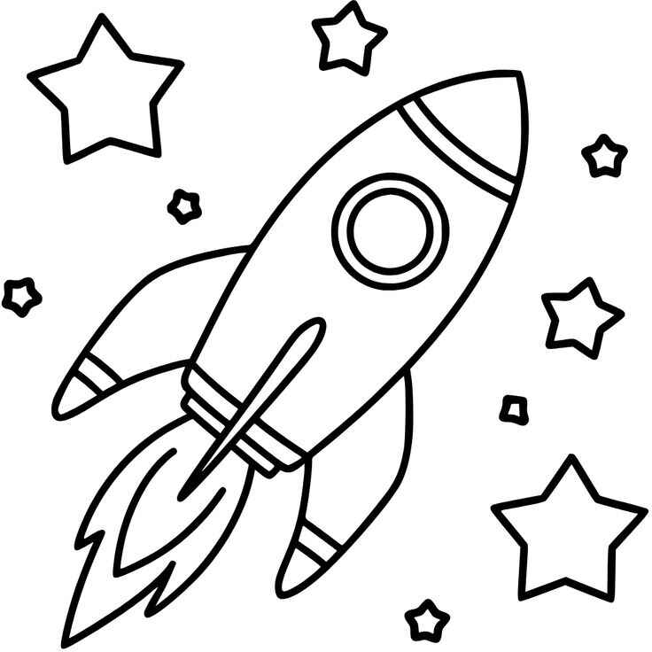 Rakete Ausmalbilder 018