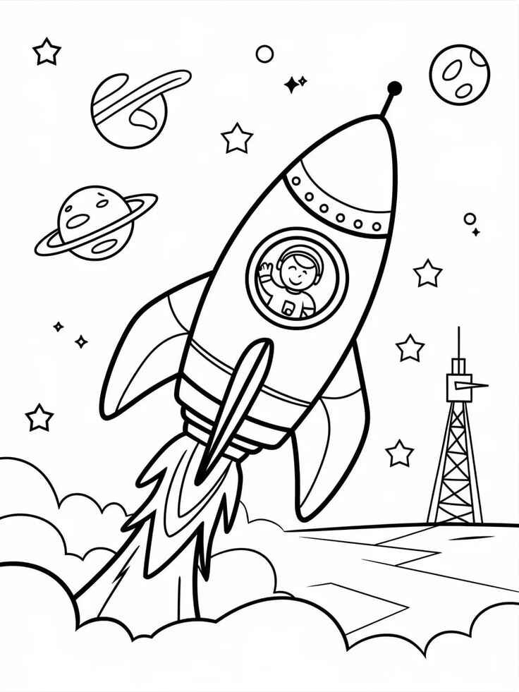 Rakete Ausmalbilder 371