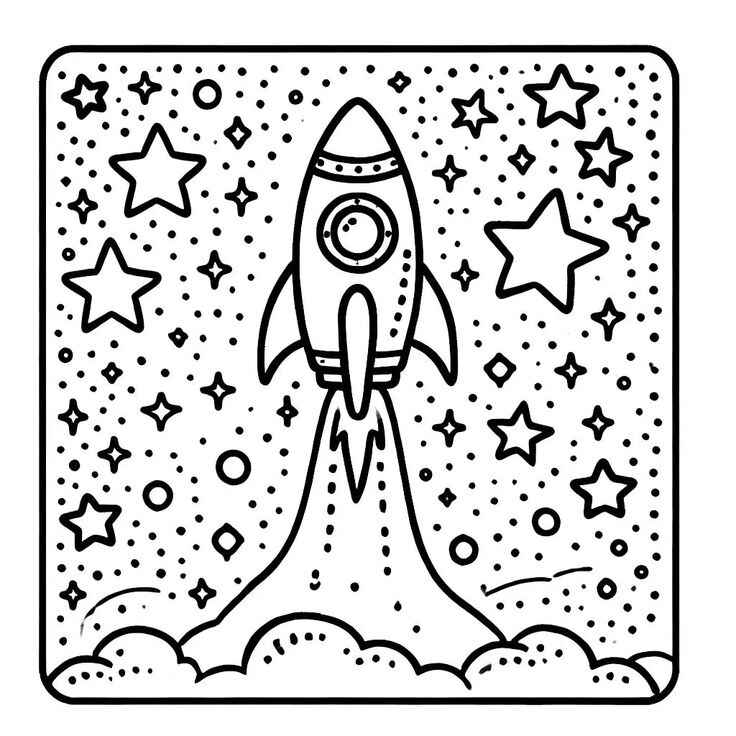 Rakete Ausmalbilder 464