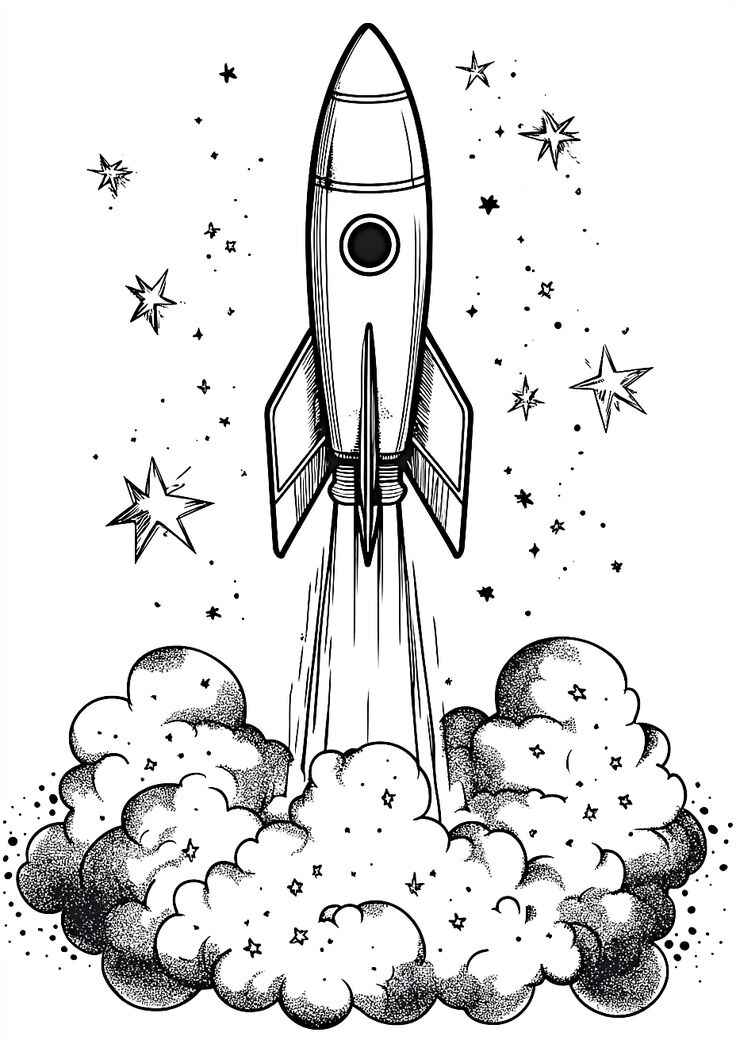 Rakete Ausmalbilder 514