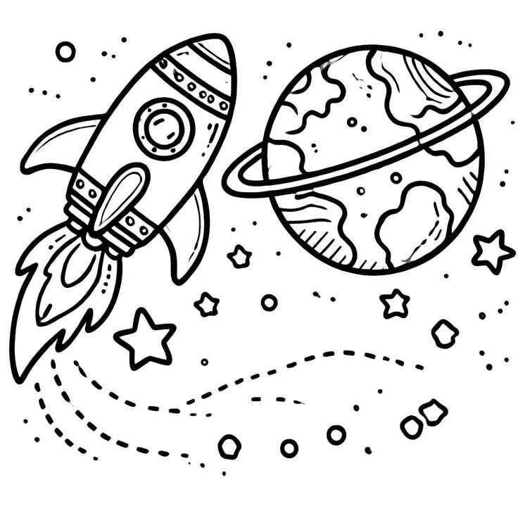 Rakete Ausmalbilder 553