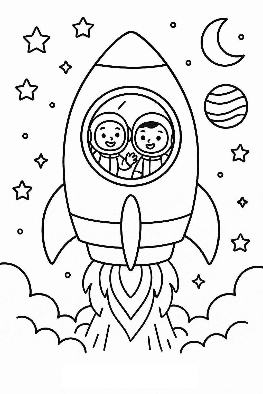 Rakete Ausmalbilder 555