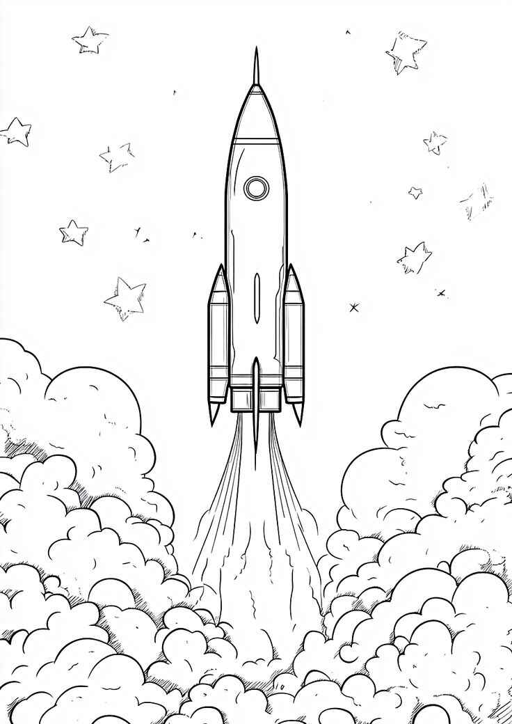 Rakete Ausmalbilder 611