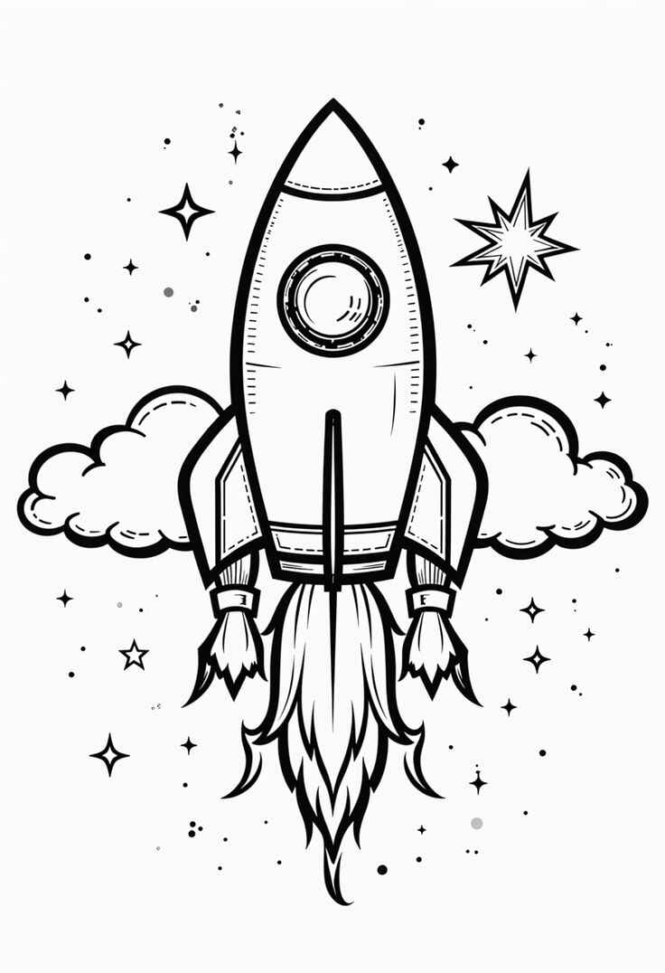 Rakete Ausmalbilder 697