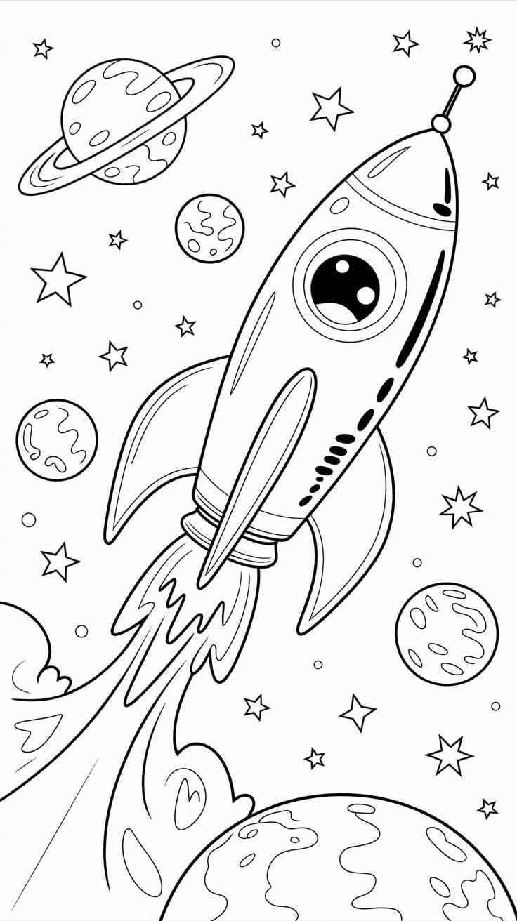 Rakete Ausmalbilder 743