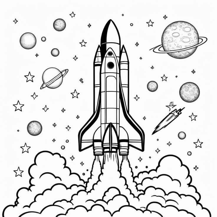 Rakete Ausmalbilder 836