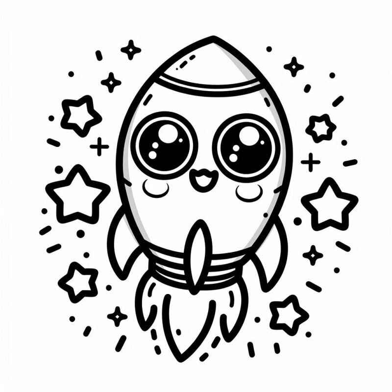 Rakete Ausmalbilder 931