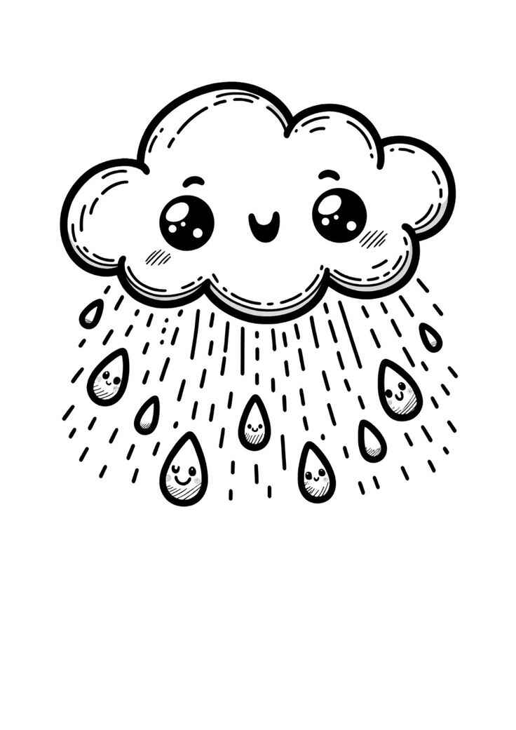 Regen Ausmalbilder 023