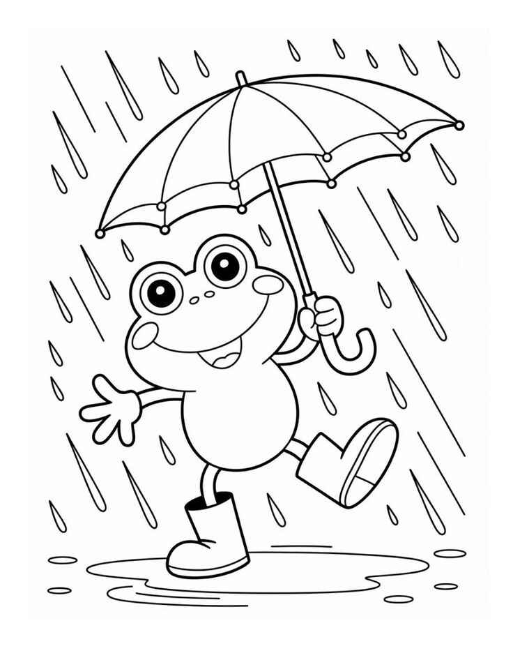 Regen Ausmalbilder 029