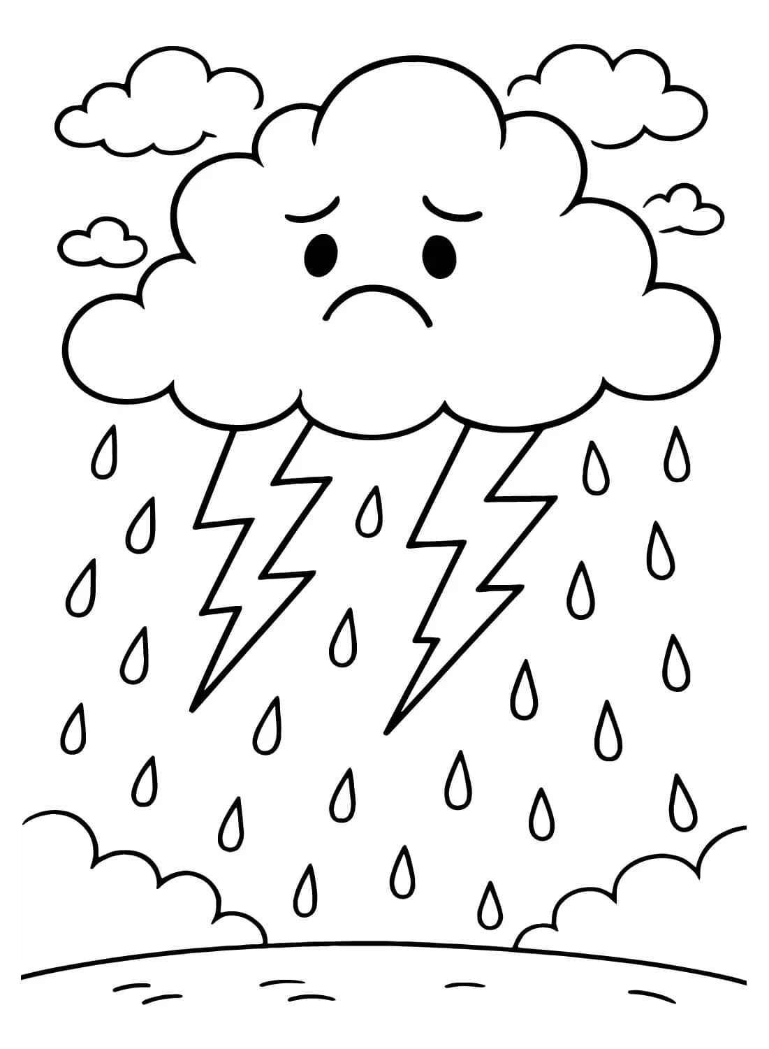 Regen Ausmalbilder 050