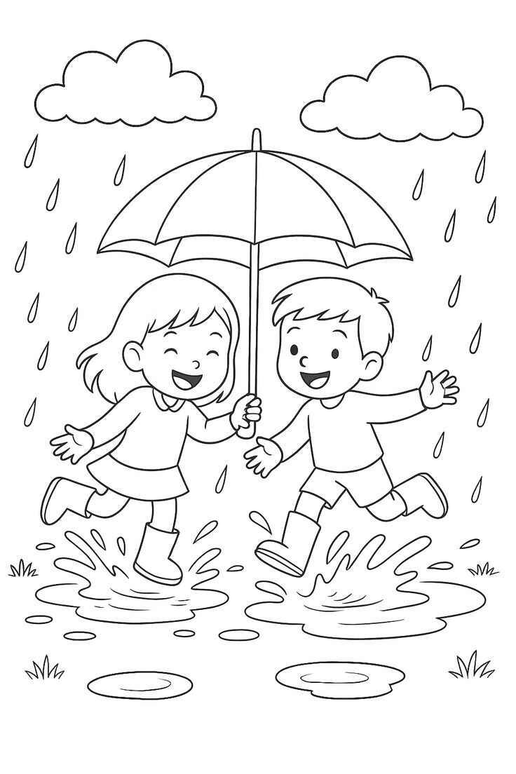 Regen Ausmalbilder 240