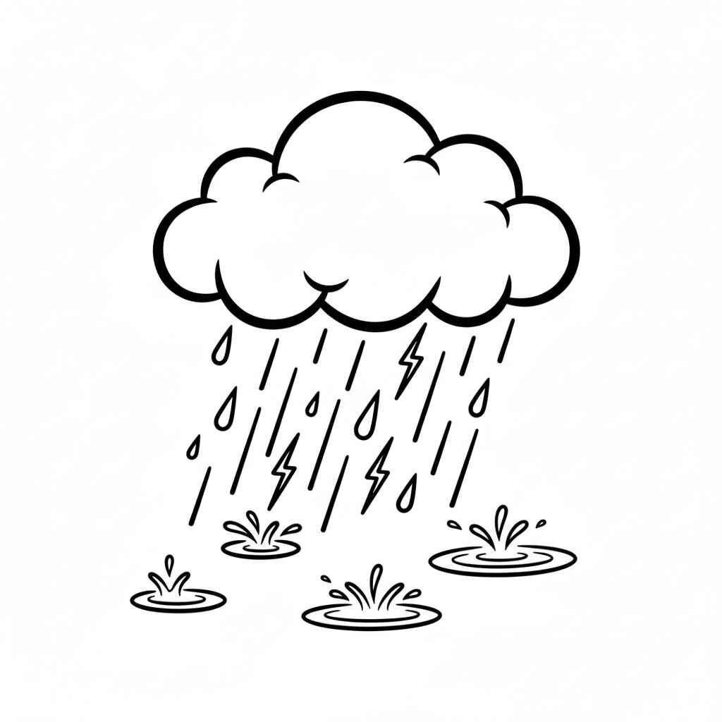 Regen Ausmalbilder 750