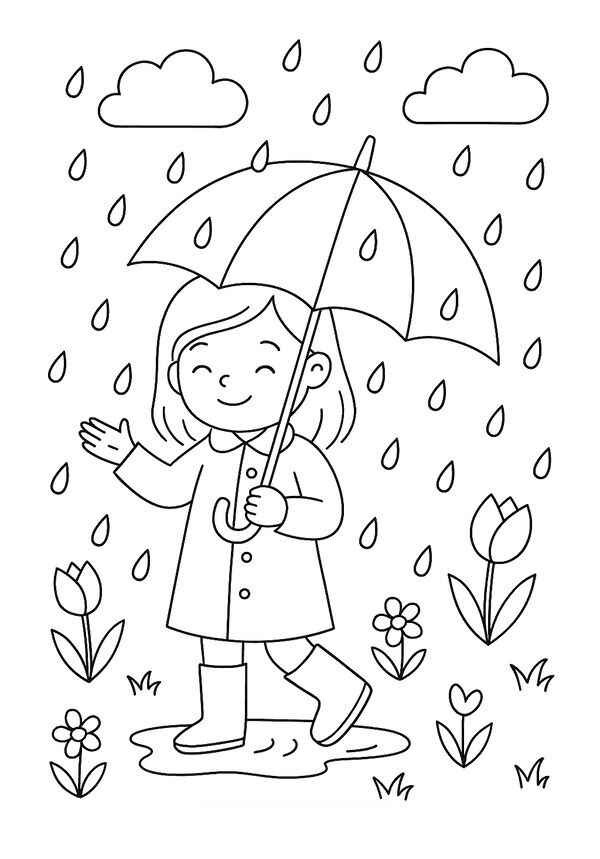 Regen Ausmalbilder 770