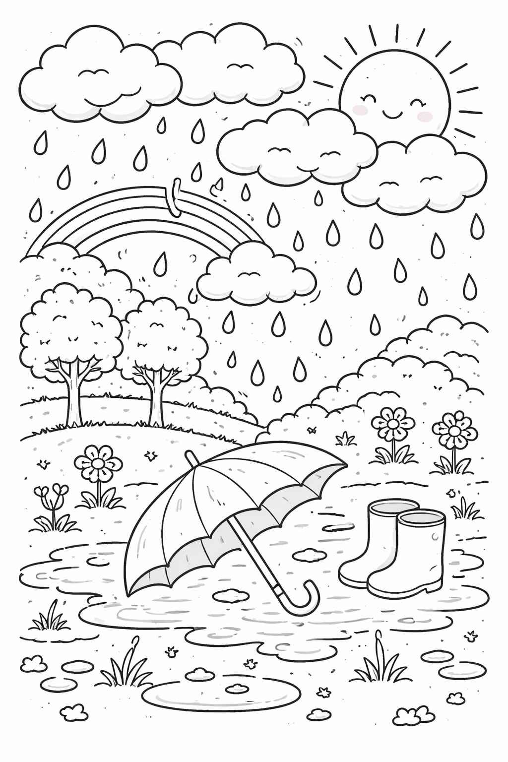 Regen Ausmalbilder 850