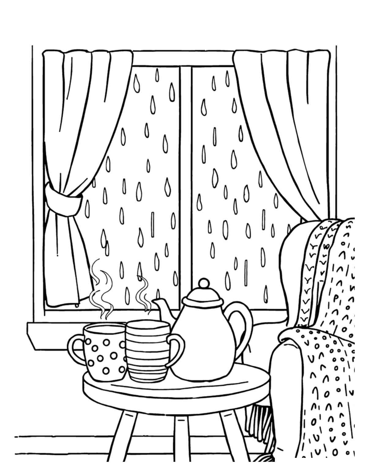 Regen Ausmalbilder 908