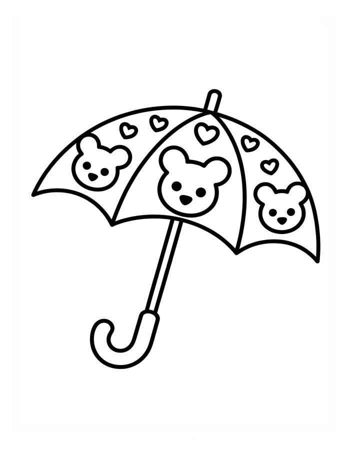 Regenschirm Ausmalbilder 614