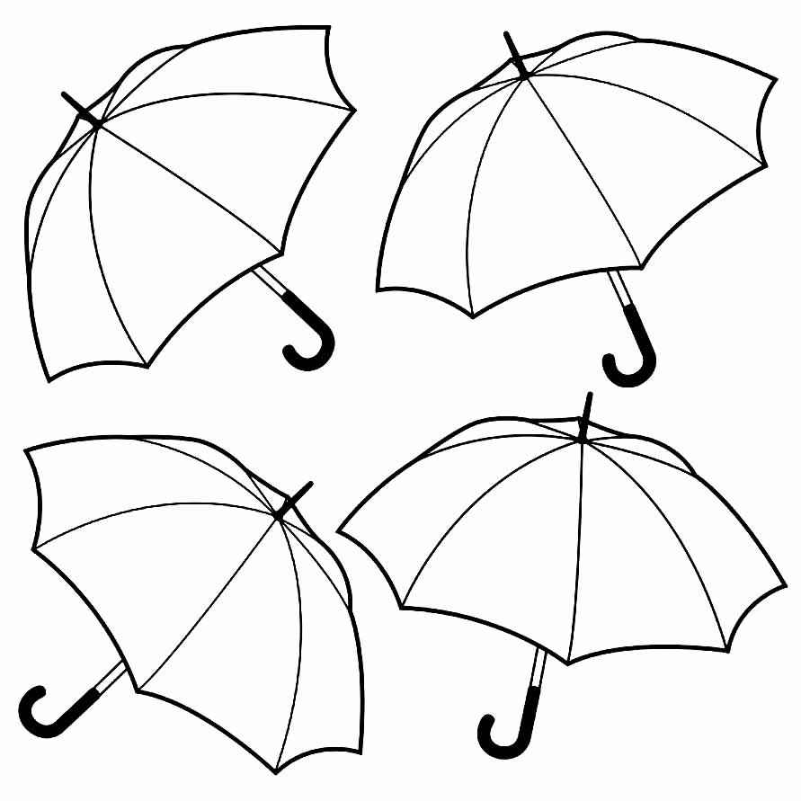Regenschirm Ausmalbilder 793