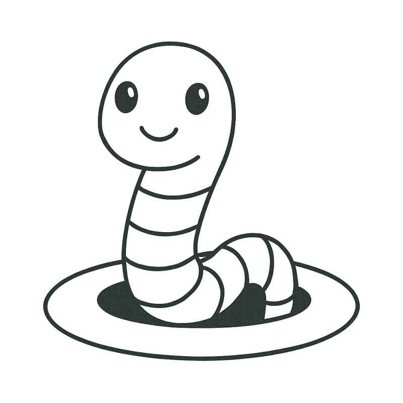 Regenwurm Ausmalbilder 830