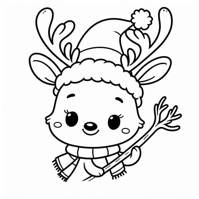 Rentier Ausmalbilder 037