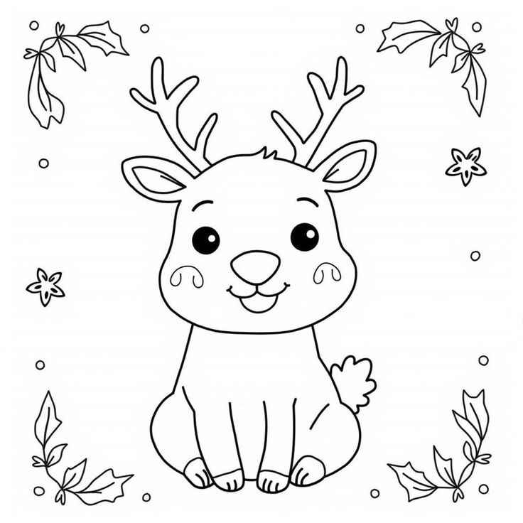 Rentier Ausmalbilder 047