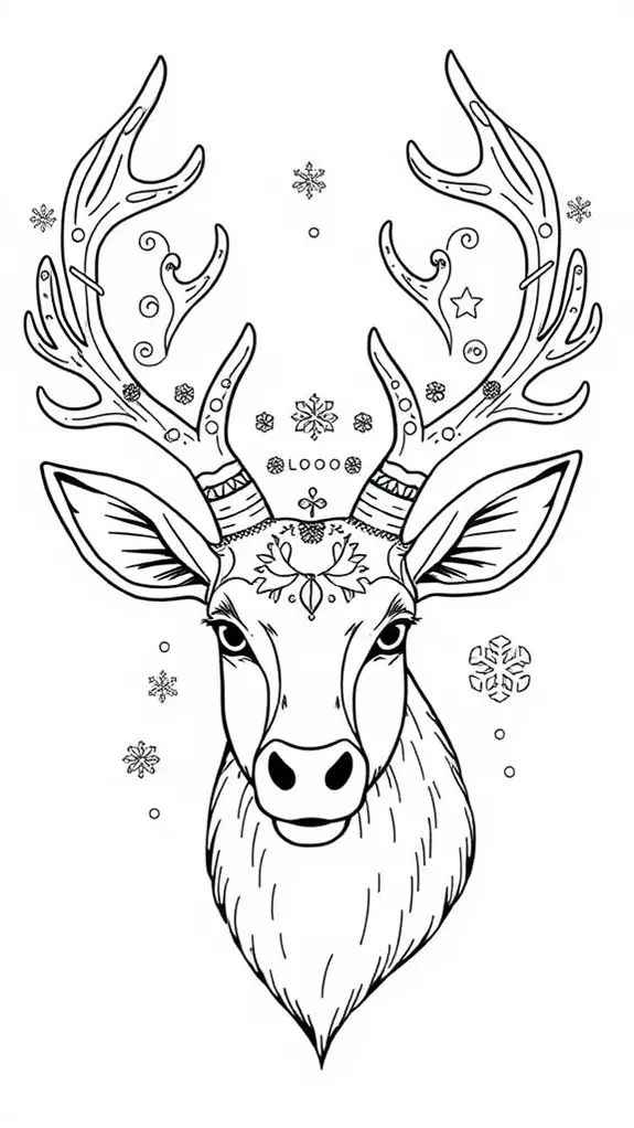 Rentier Ausmalbilder 108