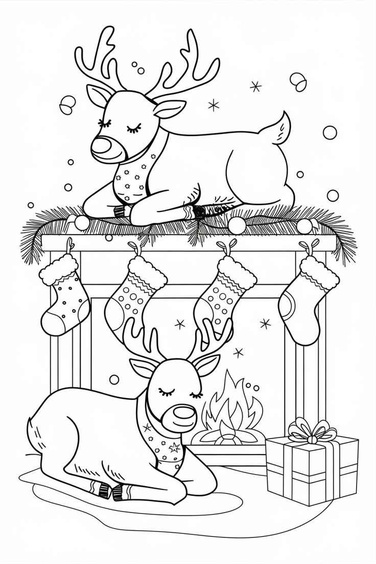 Rentier Ausmalbilder 556