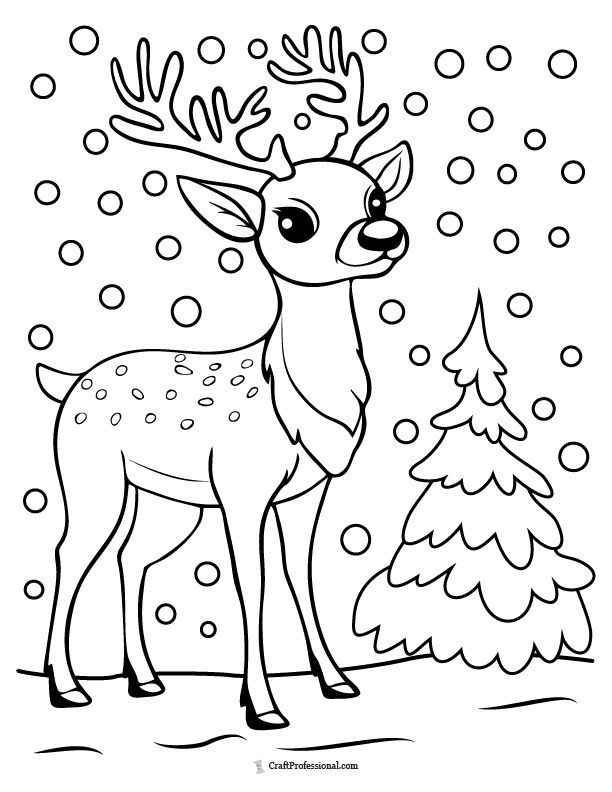Rentier Ausmalbilder 575