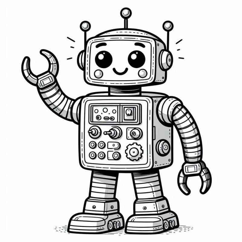 Roboter Ausmalbilder 072