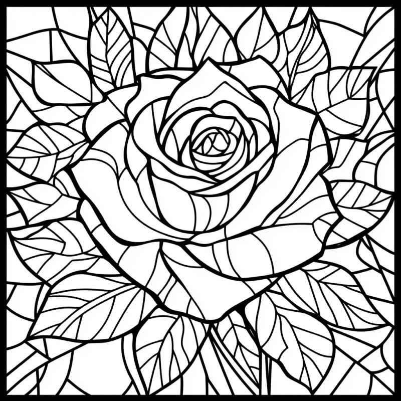 Rosen Ausmalbilder 003