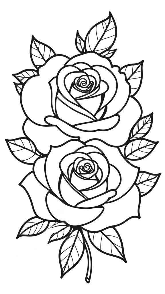 Rosen Ausmalbilder 630