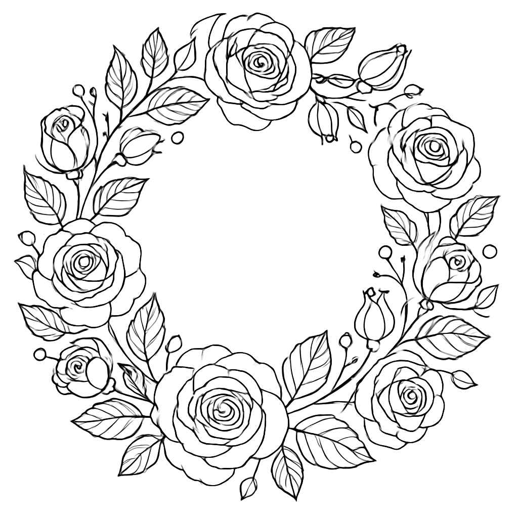 Rosen Ausmalbilder 700