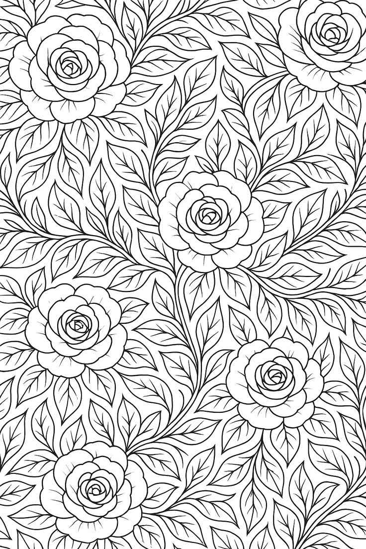 Rosen Ausmalbilder 874