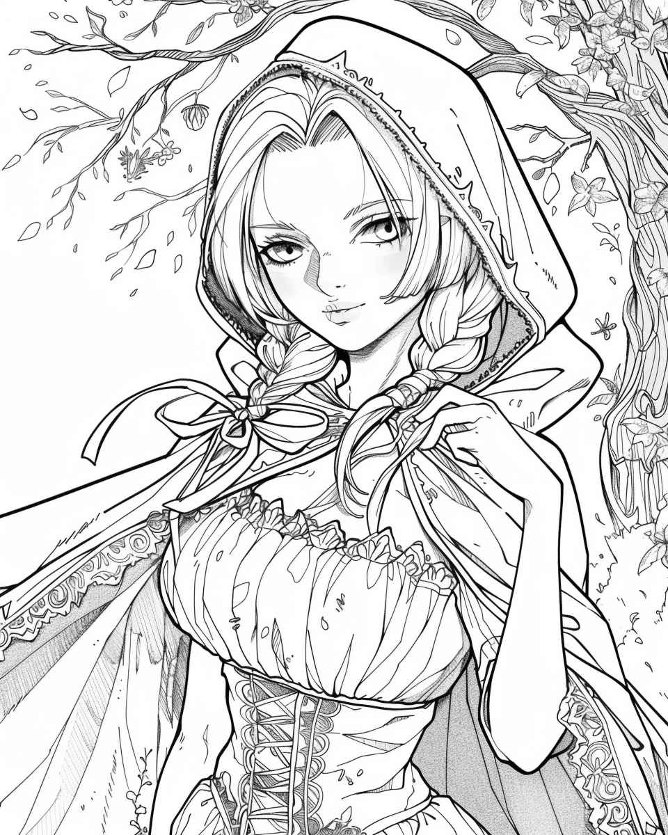 Rotkäppchen Ausmalbilder 049