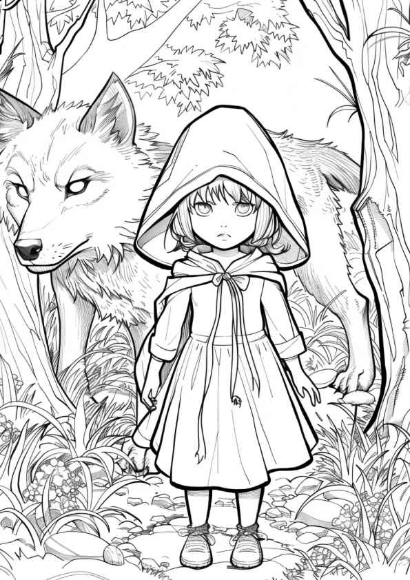 Rotkäppchen Ausmalbilder 056