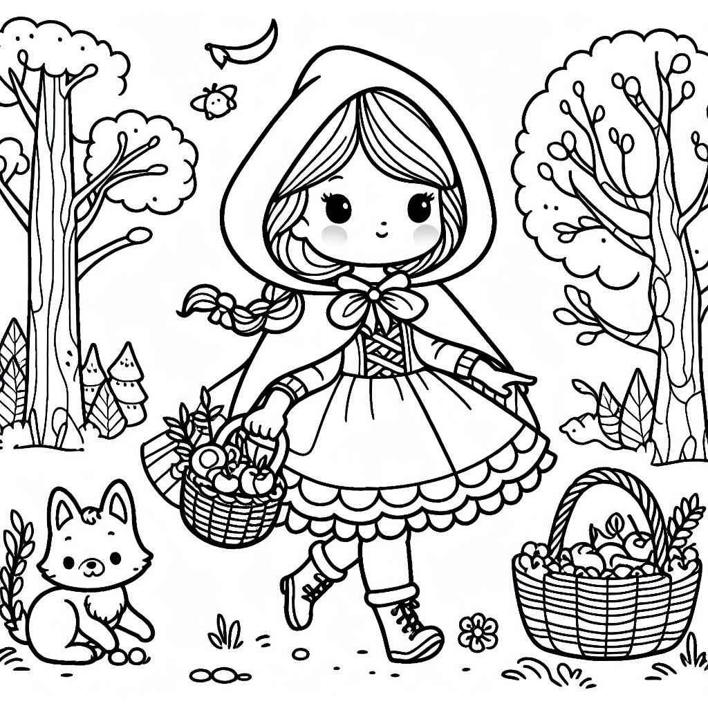 Rotkäppchen Ausmalbilder 202