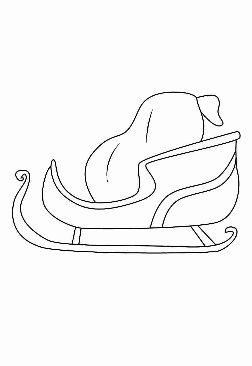 Santas Schlitten Ausmalbilder 009