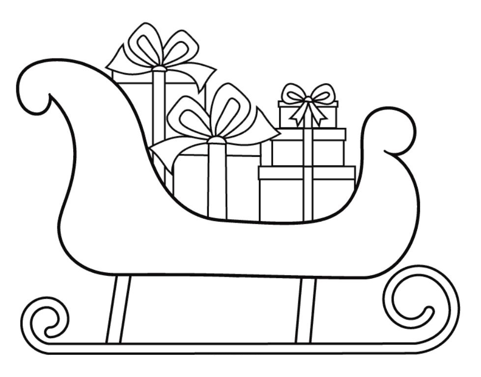 Santas Schlitten Ausmalbilder 017