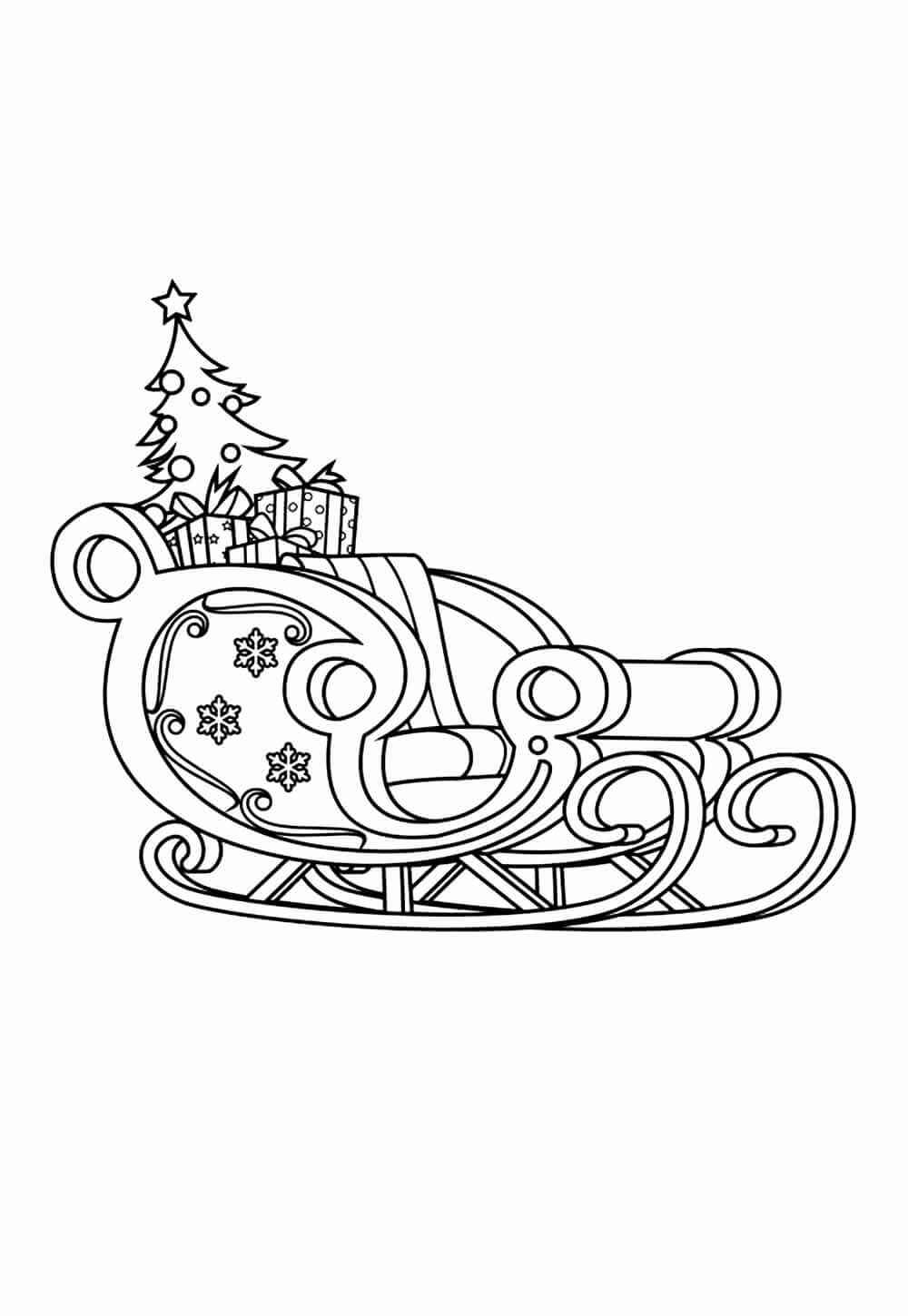 Santas Schlitten Ausmalbilder 211