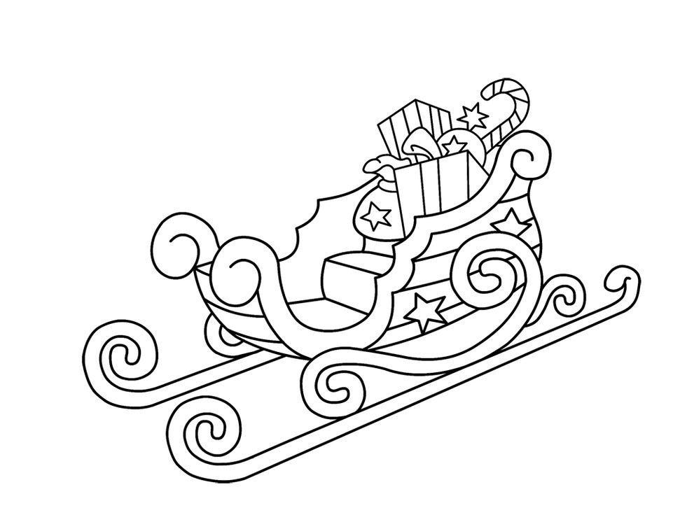 Santas Schlitten Ausmalbilder 235