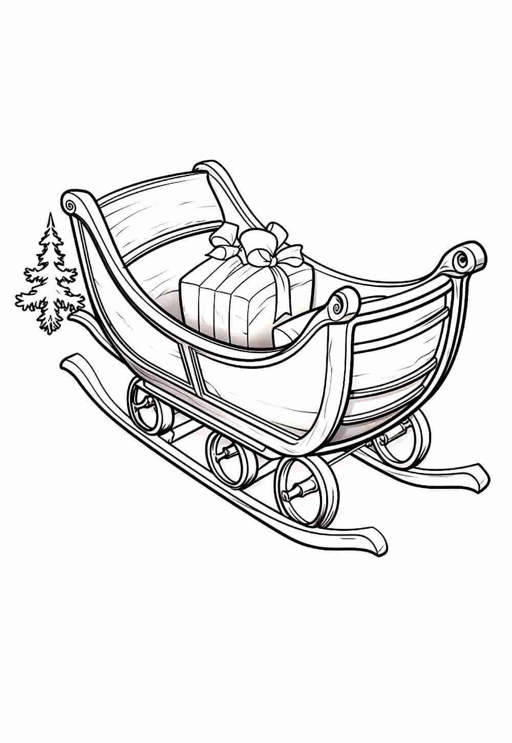 Santas Schlitten Ausmalbilder 316