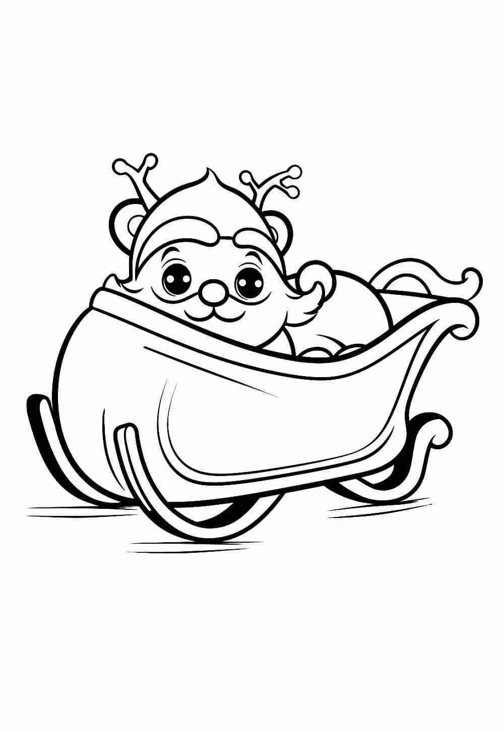 Santas Schlitten Ausmalbilder 573