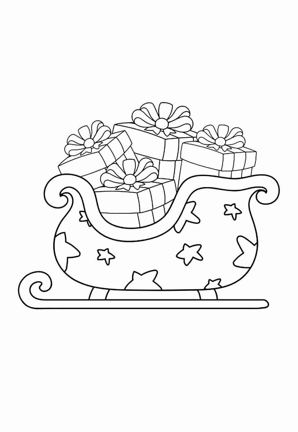 Santas Schlitten Ausmalbilder 599