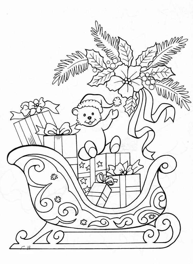 Santas Schlitten Ausmalbilder 681