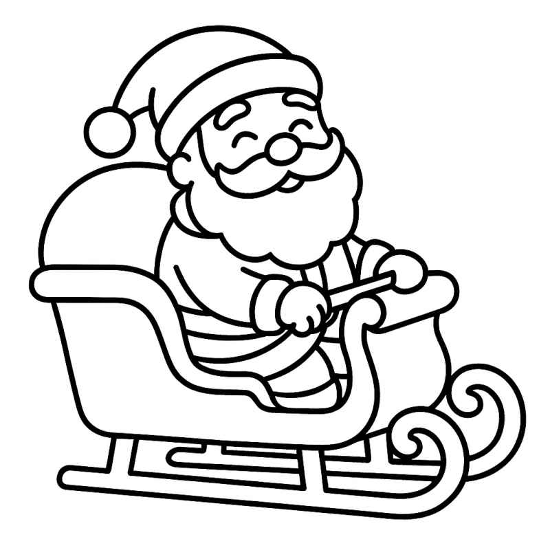 Santas Schlitten Ausmalbilder 806