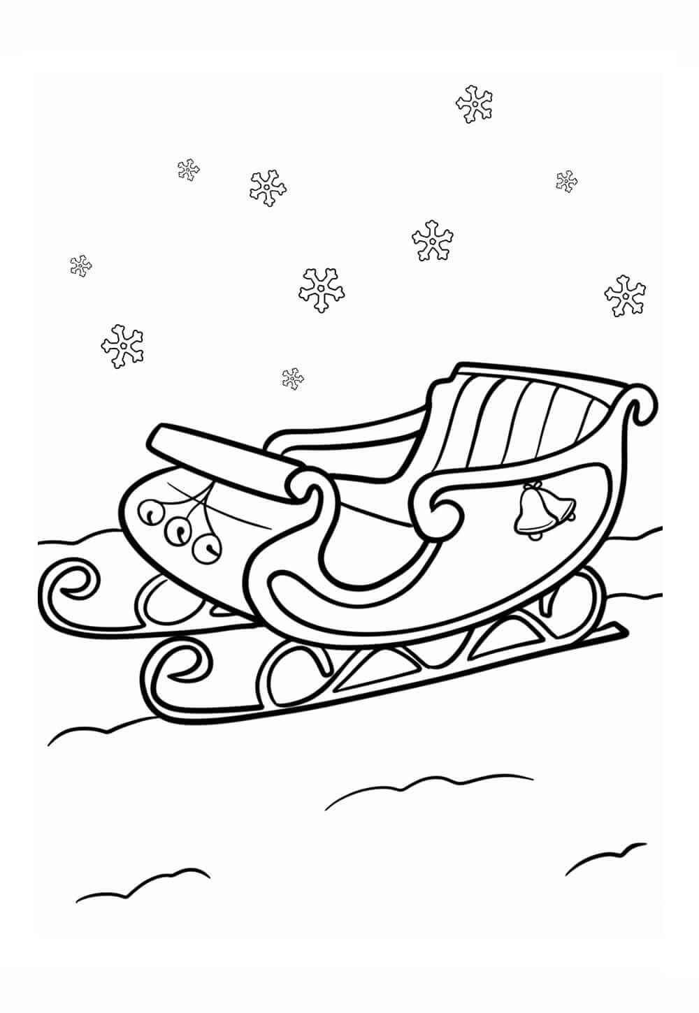 Santas Schlitten Ausmalbilder 887